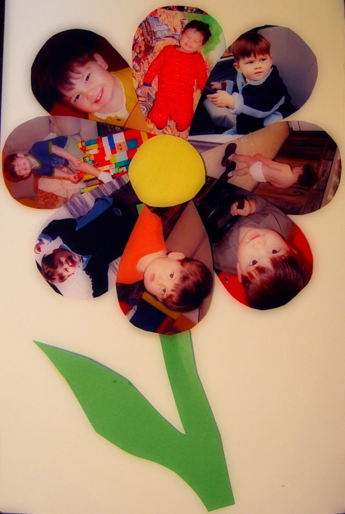 Toddler craft activity photo flower