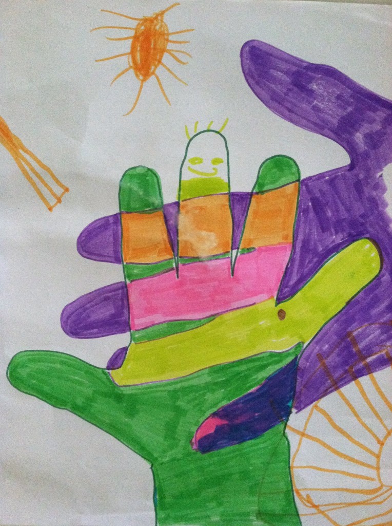 Color your handprints