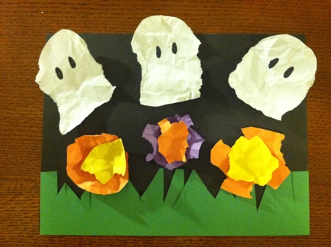 Toddler Activites and Crafts: Halloween Bootiful Garden Craft