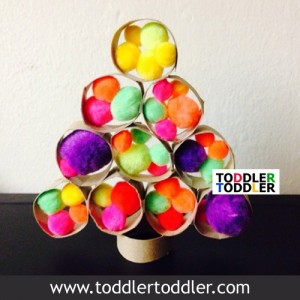 Make a colorful tree craft with your toddlers