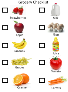 Toddler Toddler Grocery List - Updated