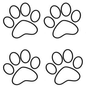 toddler activity paw prints
