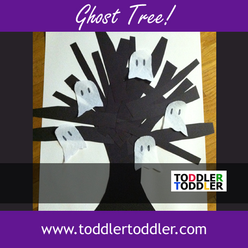 Halloween Craft for kids: Make a Ghost Tree! www.toddlertoddler.com