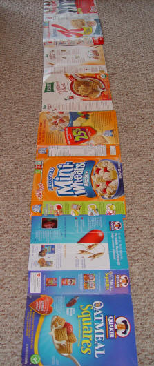 Toddlers, Activities, Games: Cereal Box Sidewalk